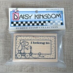 Vintage Daisy Kingdom I Belong To Rubber Stamp Old Toys Rustic Primitive Cottage